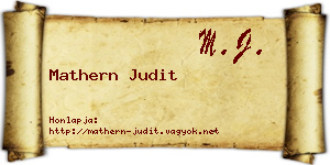 Mathern Judit névjegykártya
